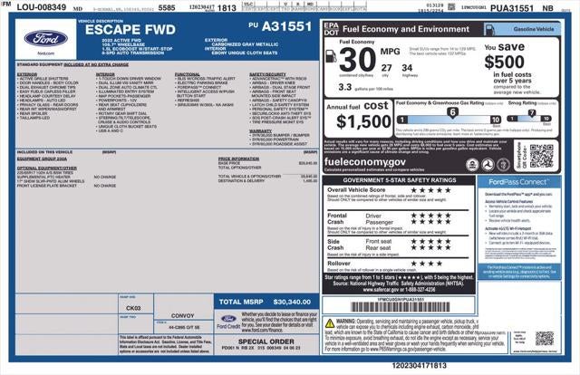 2023 Ford Escape Active