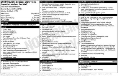 2024 Chevrolet Colorado Work Truck