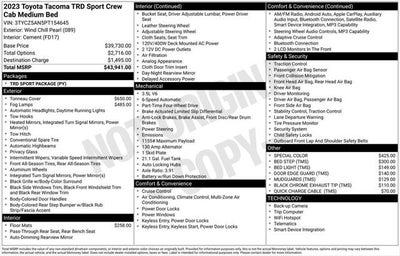 2023 Toyota Tacoma TRD Sport V6