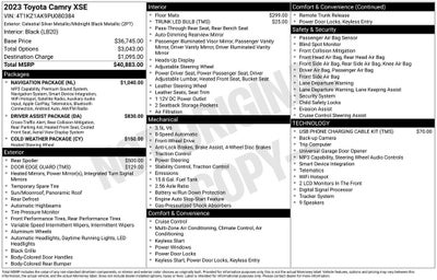 2023 Toyota CAMRY XSE V6