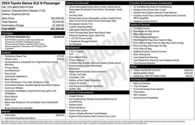 2024 Toyota Sienna XLE 8 Passenger