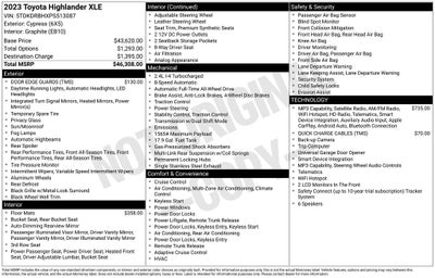 2023 Toyota Highlander XLE