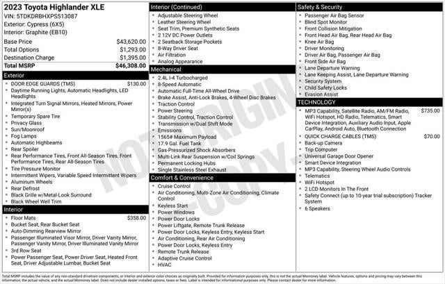 2023 Toyota Highlander XLE