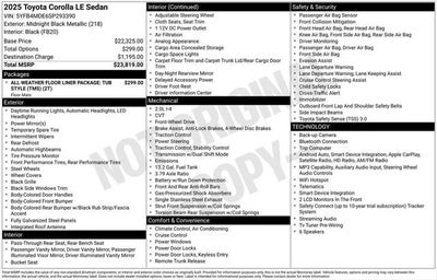 2025 Toyota COROLLA LE