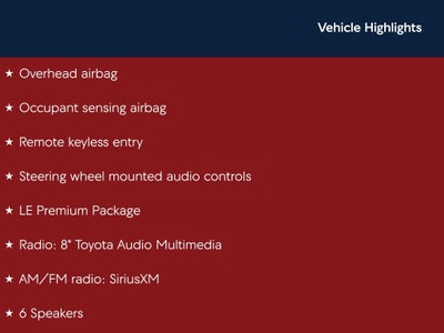 2026 Toyota COROLLA LE