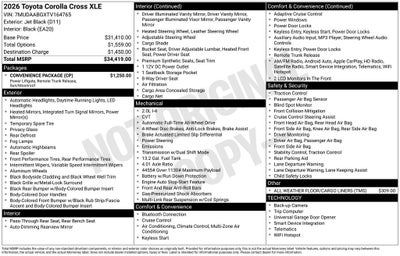 2026 Toyota Corolla Cross XLE