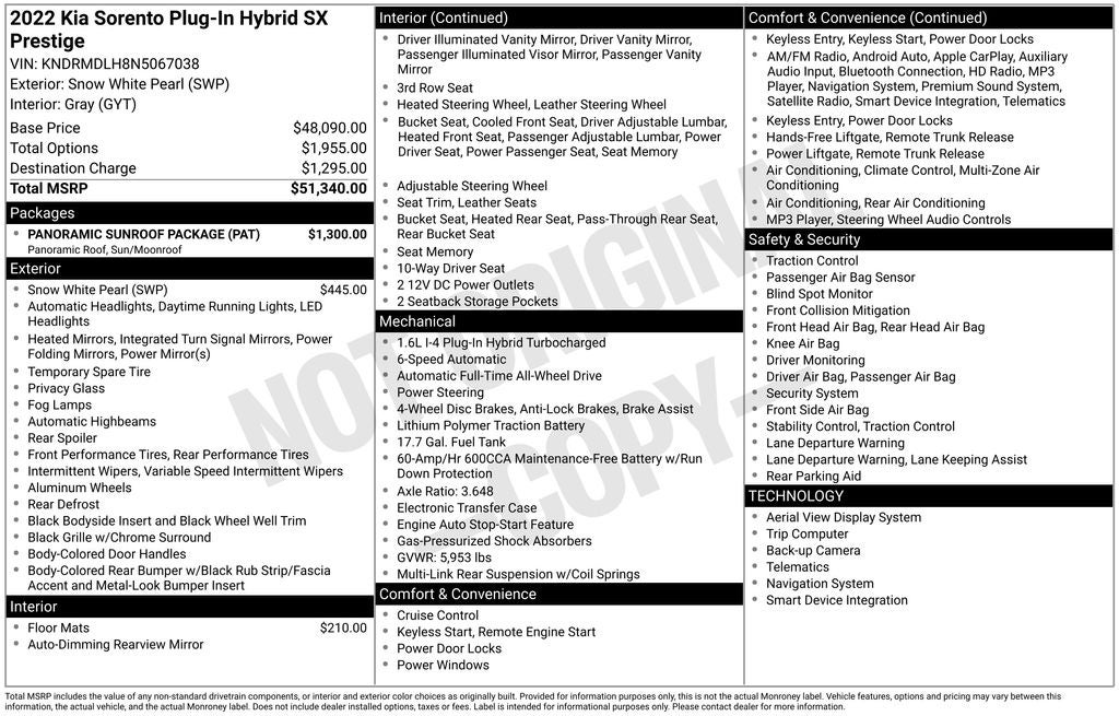 2022 Kia Sorento SX Prestige