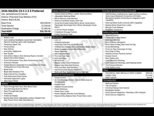 2026 Mazda Mazda CX-5 2.5 S Preferred AWD