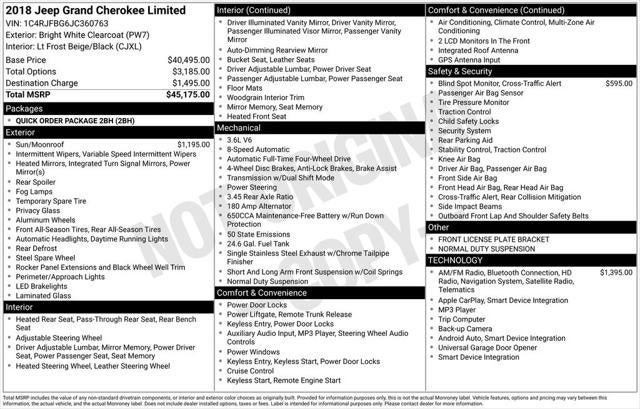 2018 Jeep Grand Cherokee Limited