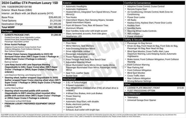 2024 Cadillac CT4 Premium Luxury