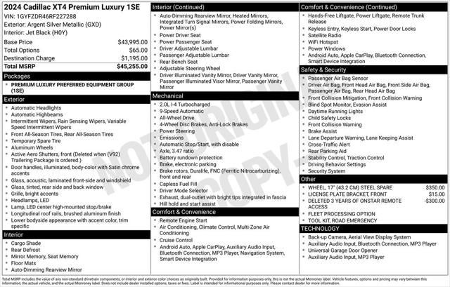 2024 Cadillac XT4 Premium Luxury
