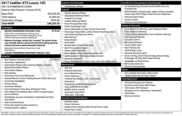 2017 Cadillac XT5 Luxury