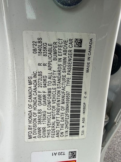 2022 Honda Civic Sport