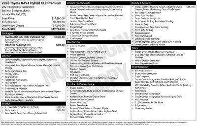 2026 Toyota RAV4 XLE Premium