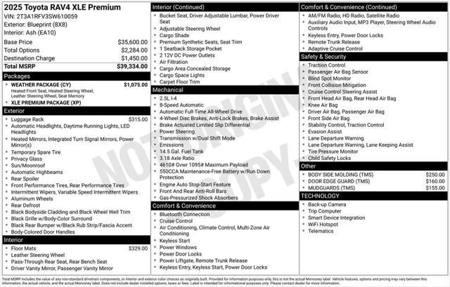 2025 Toyota RAV4 XLE Premium