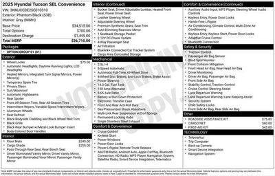 2025 Hyundai Tucson SEL Convenience