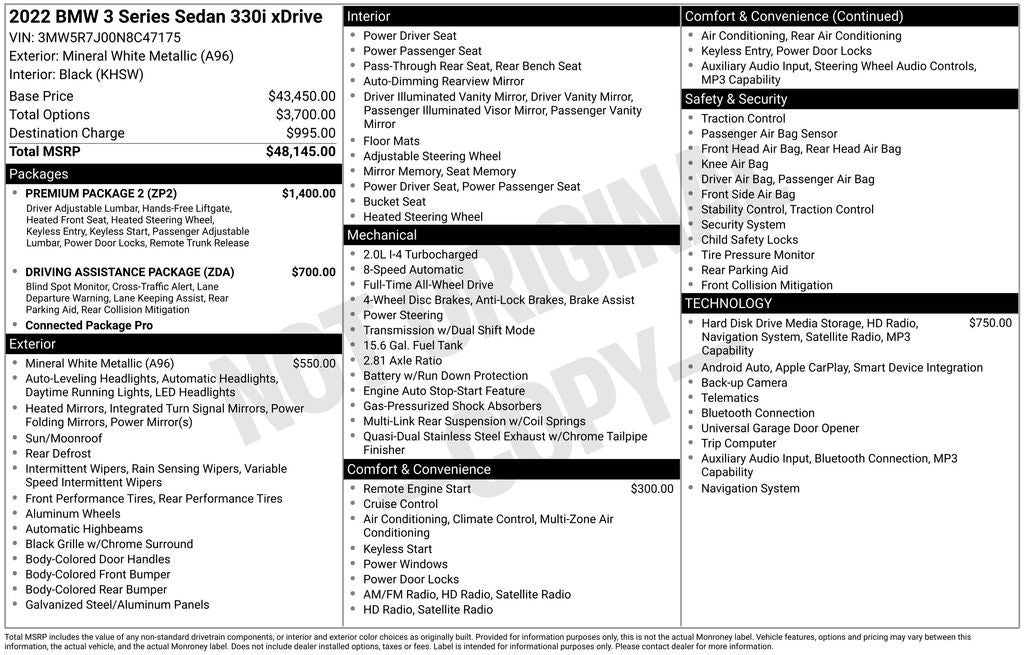 2022 BMW 330i 330i xDrive