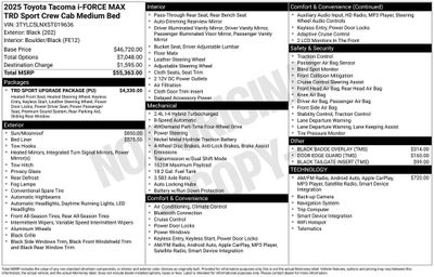 2025 Toyota TACOMA TRD SPORT TRD Sport