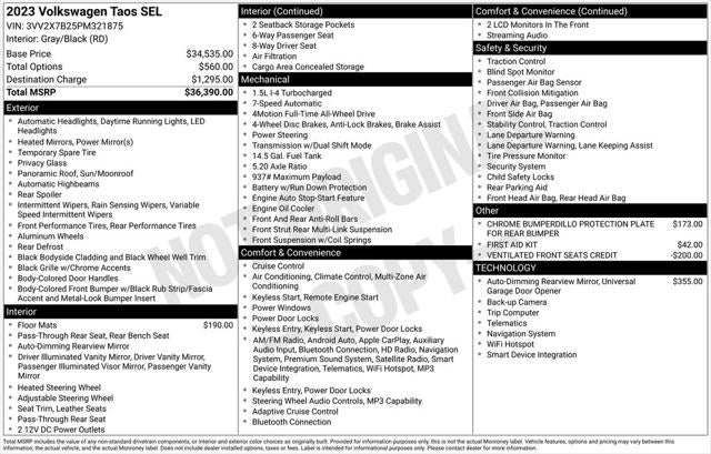 2023 Volkswagen Taos 1.5T SEL