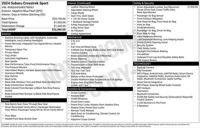 2024 Subaru Crosstrek Sport