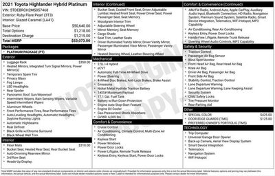 2021 Toyota HIGHLANDER HYBRD Platinum