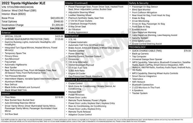 2022 Toyota Highlander XLE