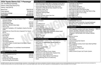 2026 Toyota Sienna XLE
