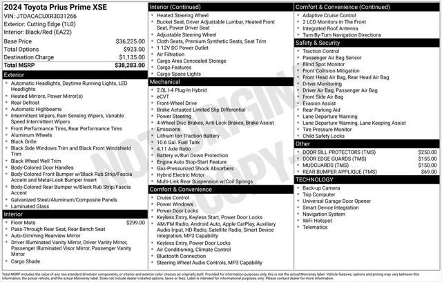 2024 Toyota PRIUS PRIME XSE