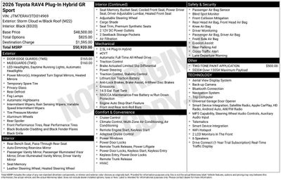 2026 Toyota RAV4 Plug-in Hybrid GR SPORT