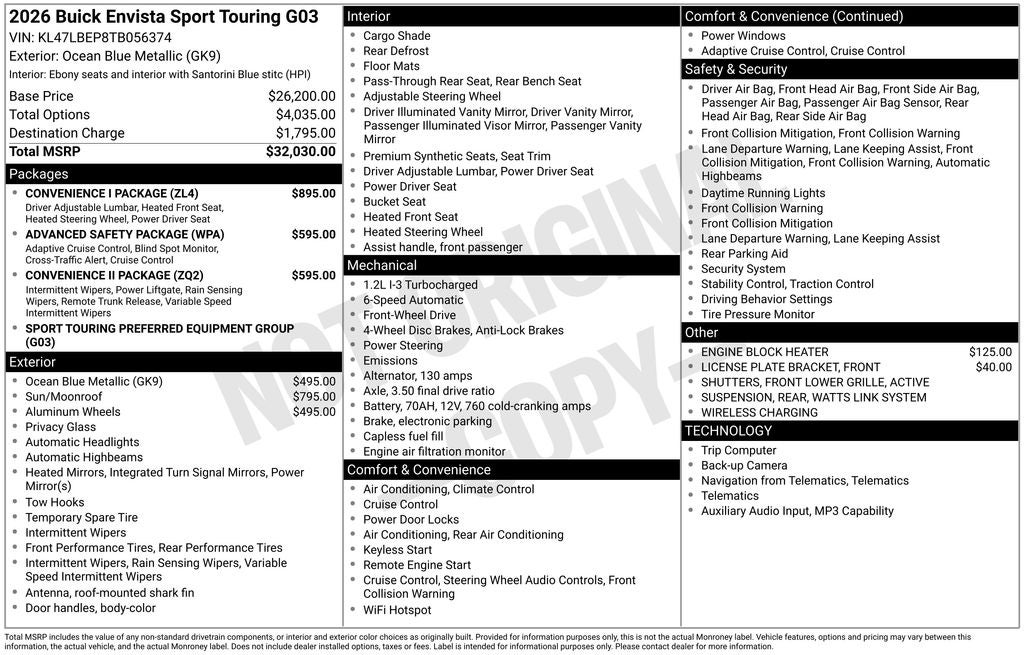 2026 Buick Envista Sport Touring
