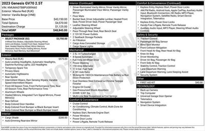 2023 Genesis GV70 2.5T