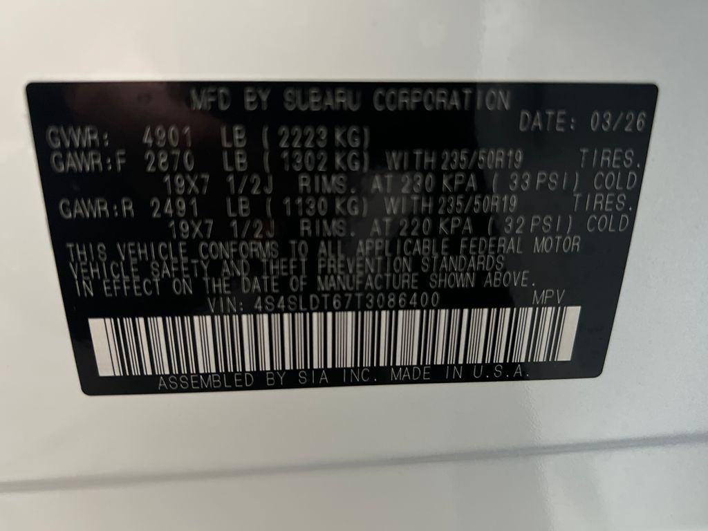 2026 Subaru FORESTER Touring