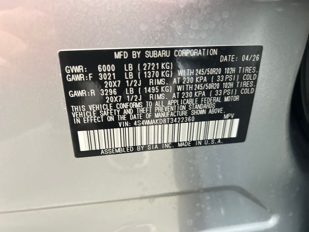 2026 Subaru ASCENT Touring 7-Passenger