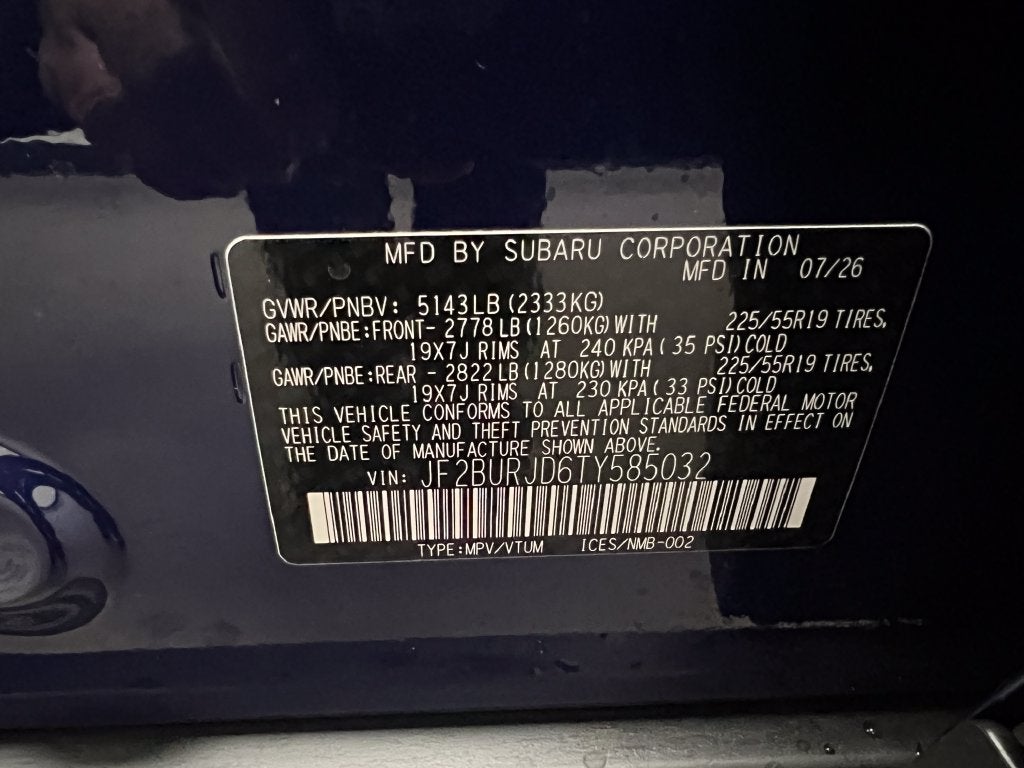 2026 Subaru OUTBACK Touring XT