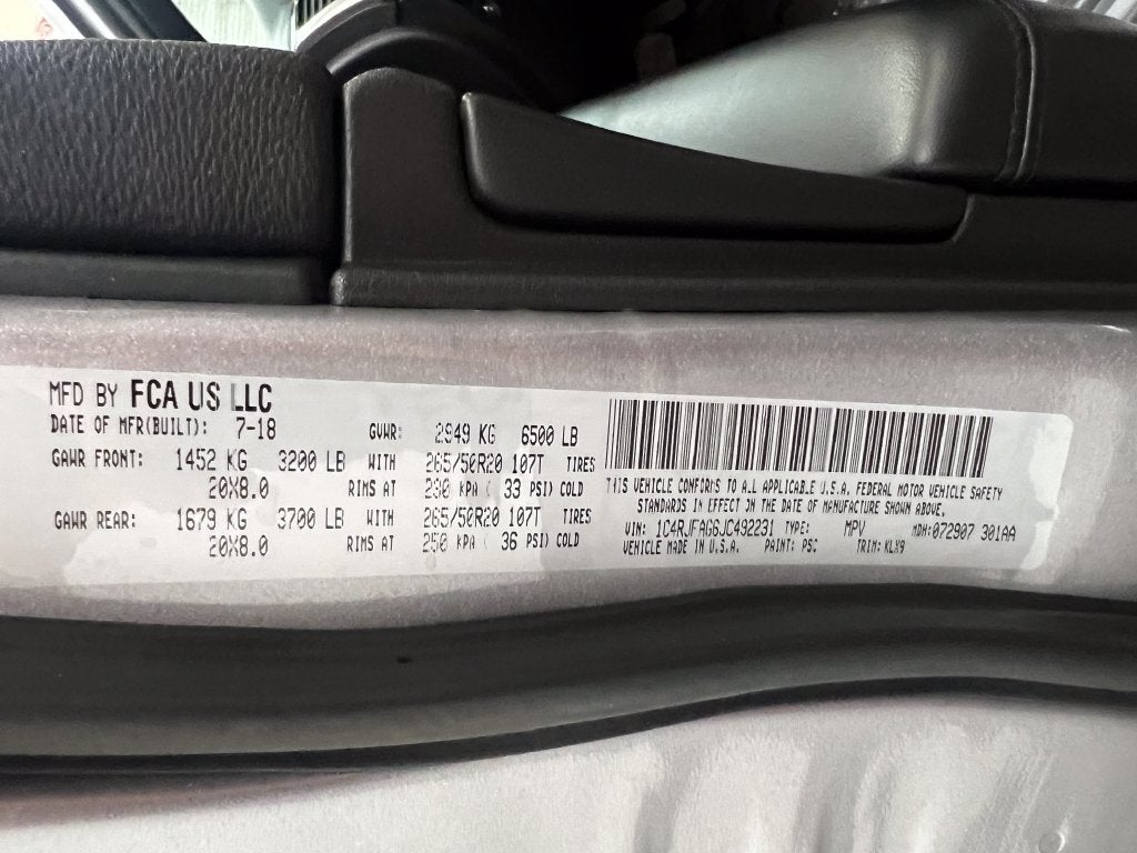 2018 Jeep Grand Cherokee Altitude