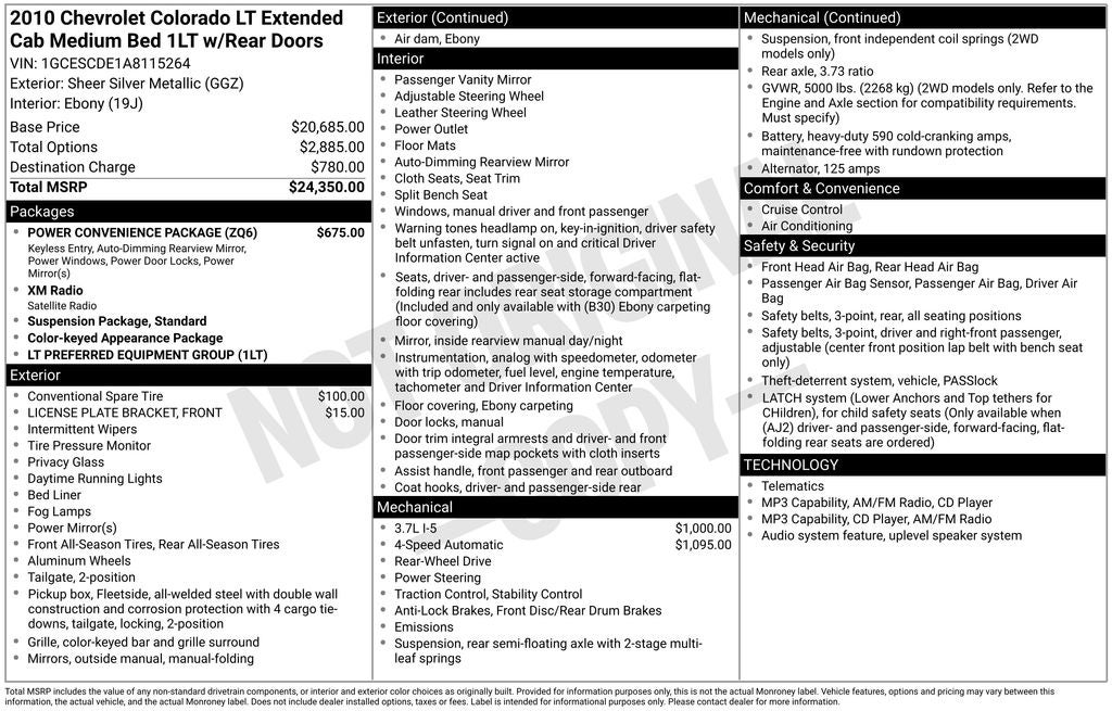 2010 Chevrolet Colorado 1LT