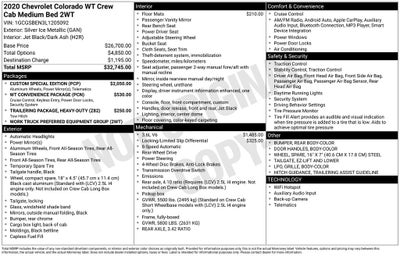 2020 Chevrolet Colorado Work Truck