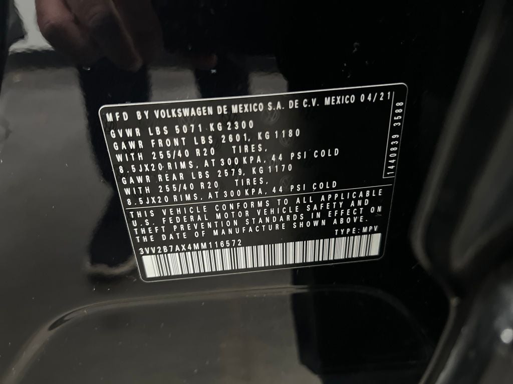 2021 Volkswagen Tiguan 2.0T SE R-Line Black