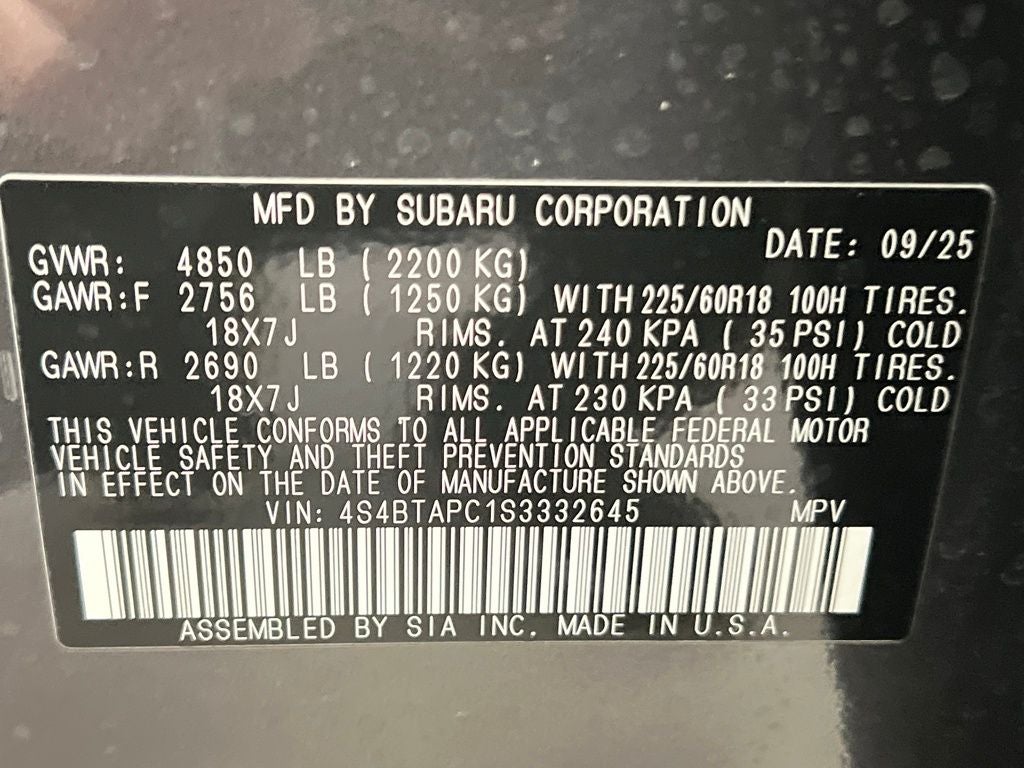 2025 Subaru Outback Touring