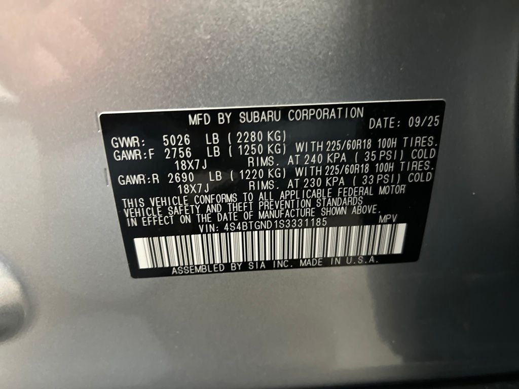 2025 Subaru Outback Limited XT