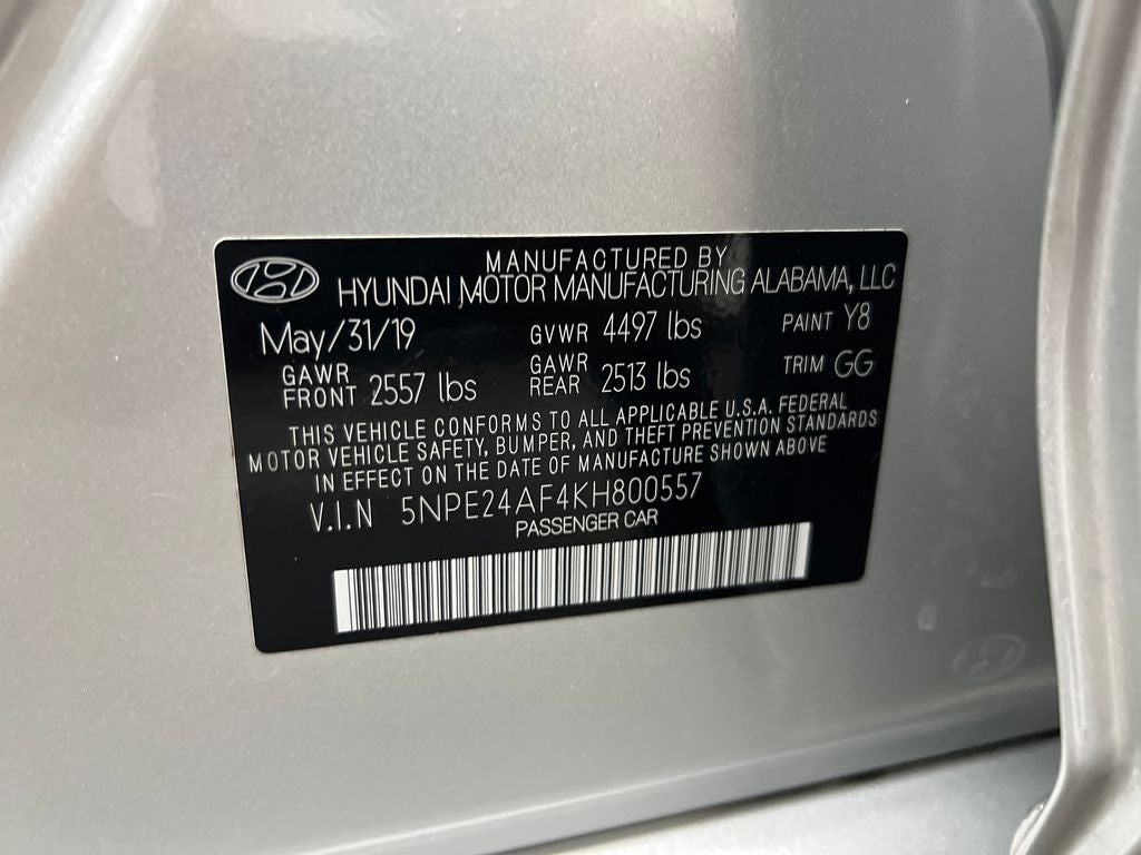 2019 Hyundai Sonata SE
