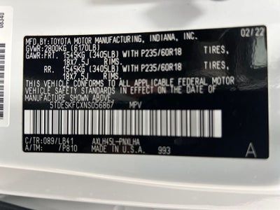 2022 Toyota Sienna Platinum 7 Passenger