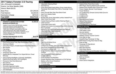 2017 Subaru Forester 2.5i Touring