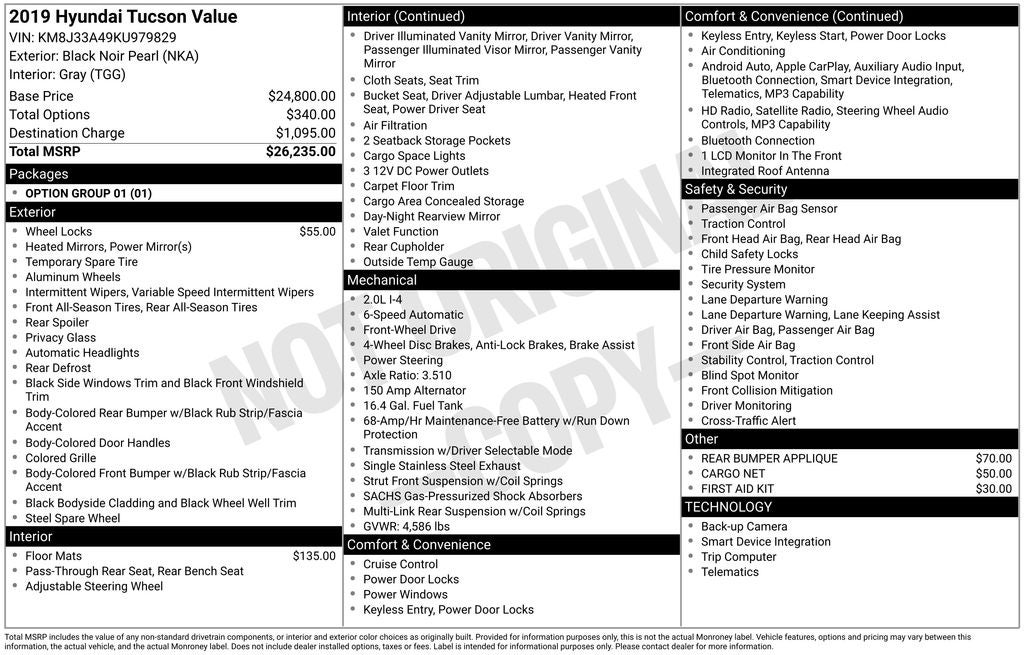 2019 Hyundai Tucson Value