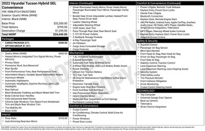 2022 Hyundai Tucson Hybrid SEL Convenience