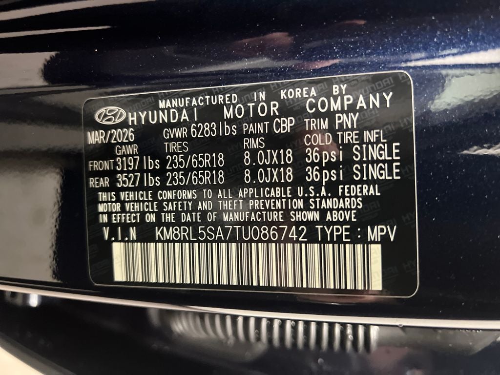 2026 Hyundai Palisade Hybrid Blue SEL 7 Passenger
