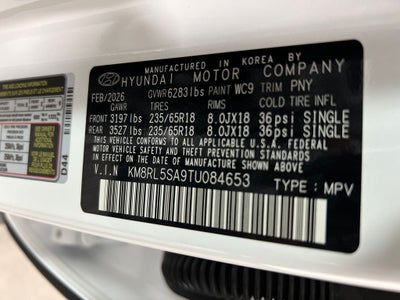 2026 Hyundai Palisade Hybrid Blue SEL 8 Passenger