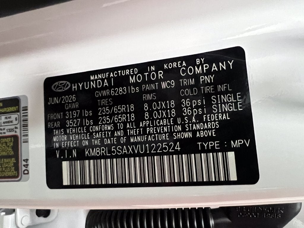 2027 Hyundai Palisade Hybrid Calligraphy 8 Passenger