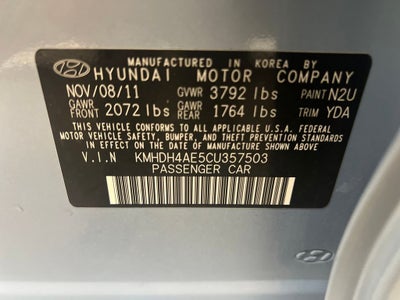 2012 Hyundai Elantra GLS