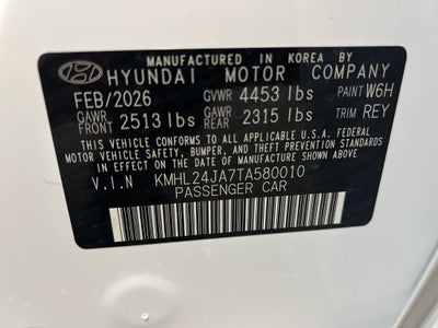 2026 Hyundai Sonata SE